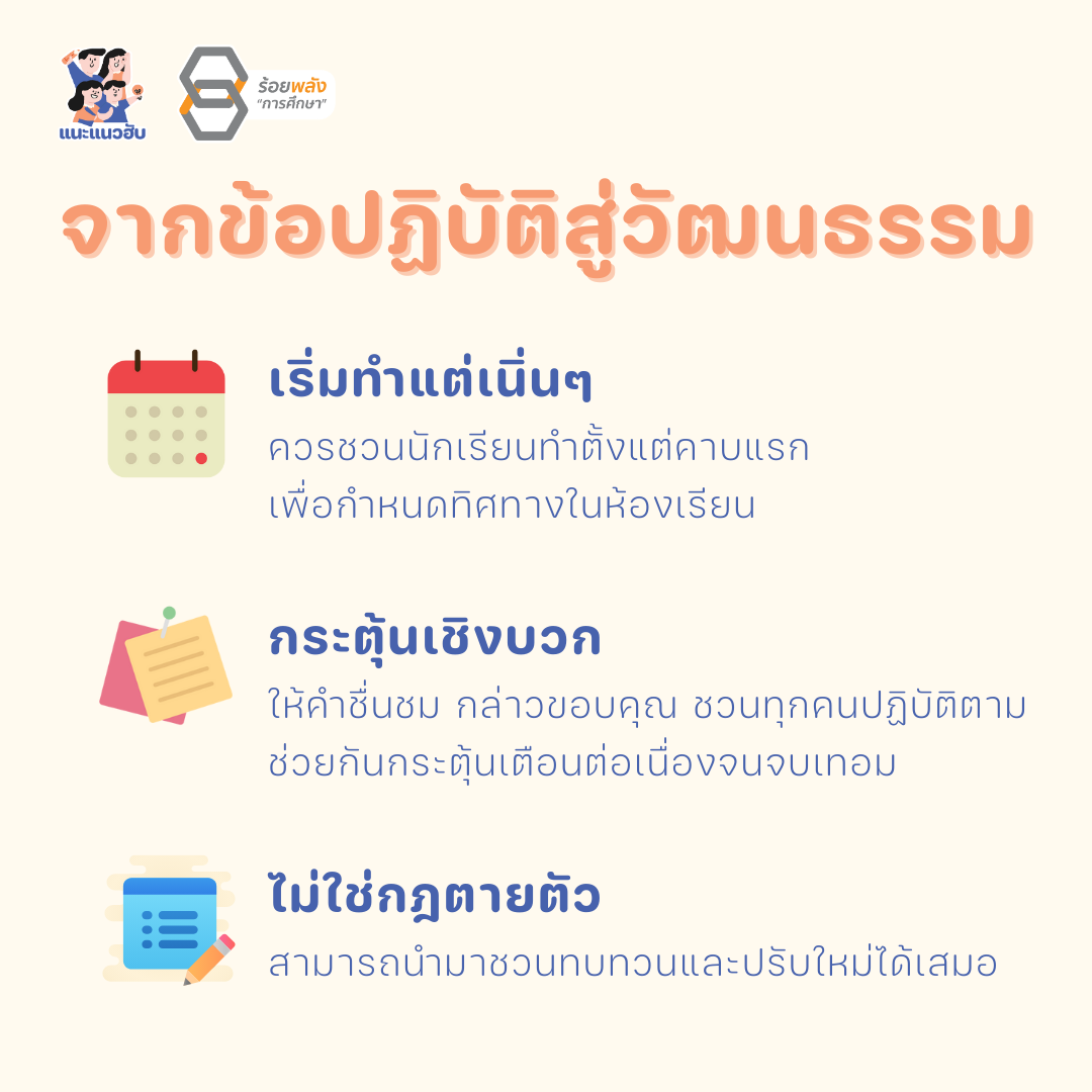 ข้อตกลงร่วม เป็นอีกหนึ่งหัวใจสำคัญในการสร้างห้องเรียนให้เป็นพื้นที่ปลอดภัยสำหรับทุกคน