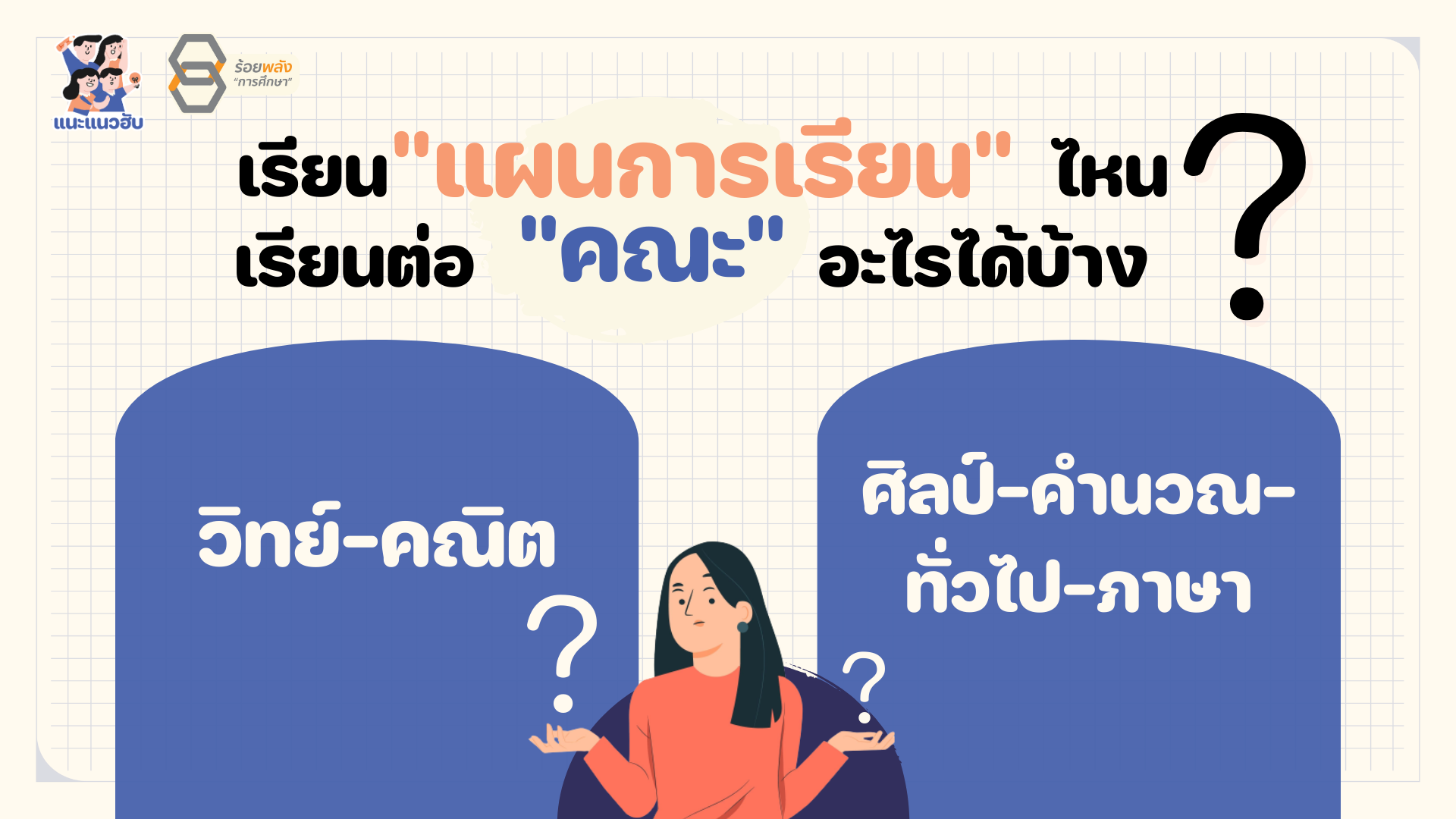 แผนการเรียนไหน เรียนต่อคณะอะไรได้บ้าง