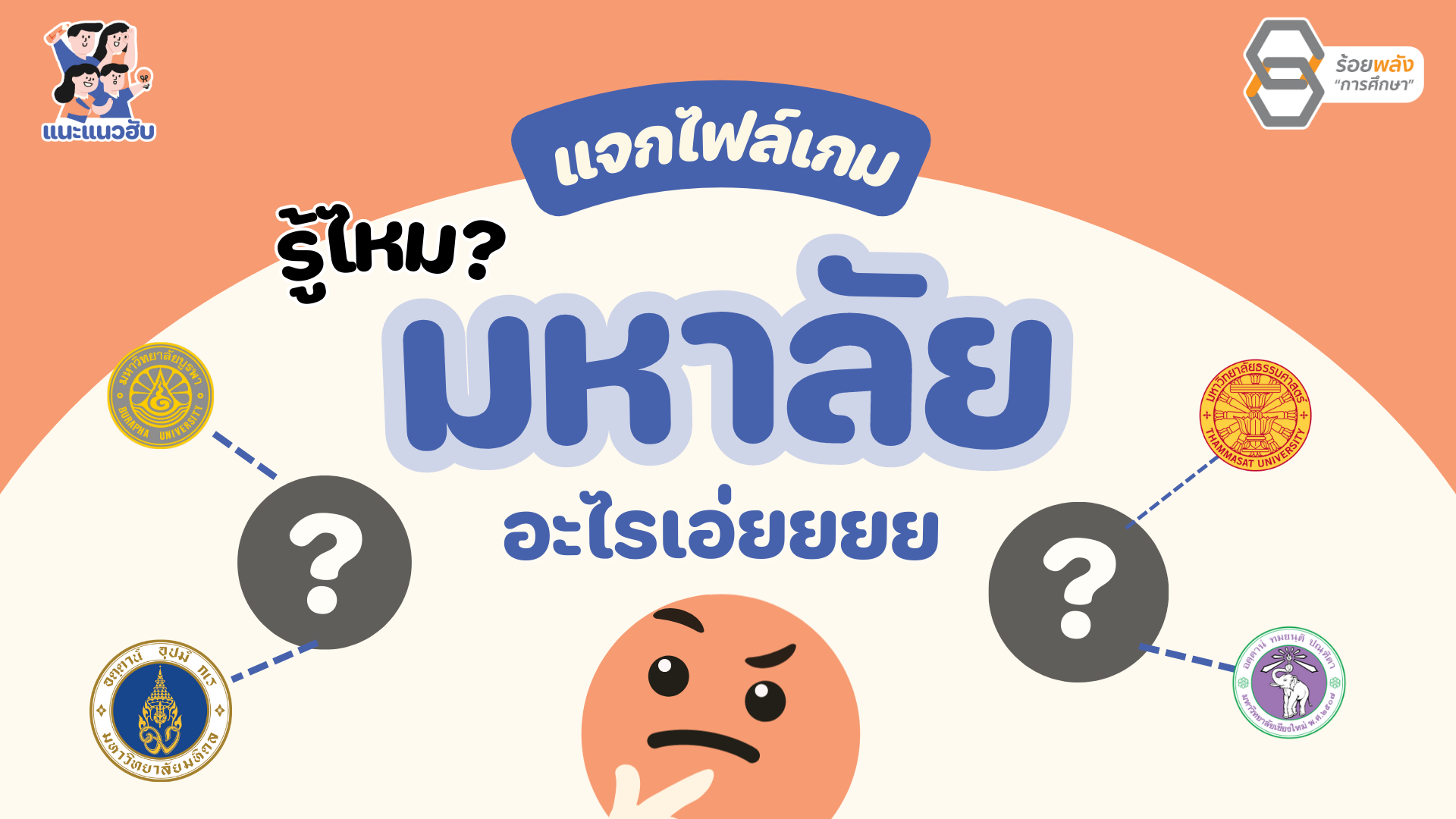 แจก ไอเดียกิจกรรม “รู้ไหม มหาลัยอะไร”